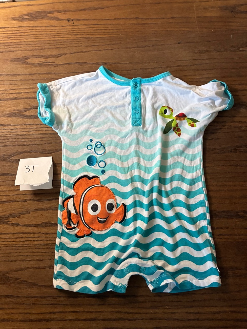 Little Sleepies Finding Nemo Chevron Bamboo Romper - 3T